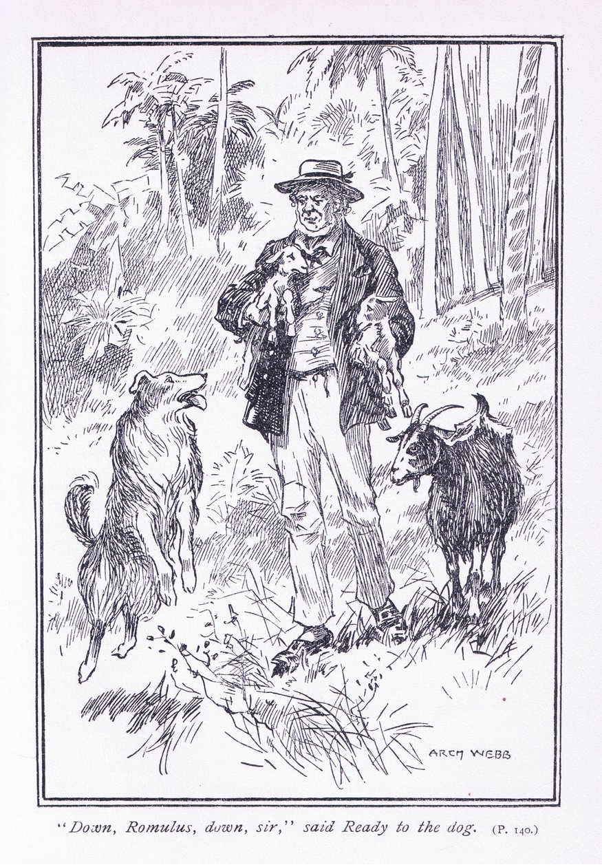 Giù Romulus, giù signore, disse Ready al cane da Archibald Webb