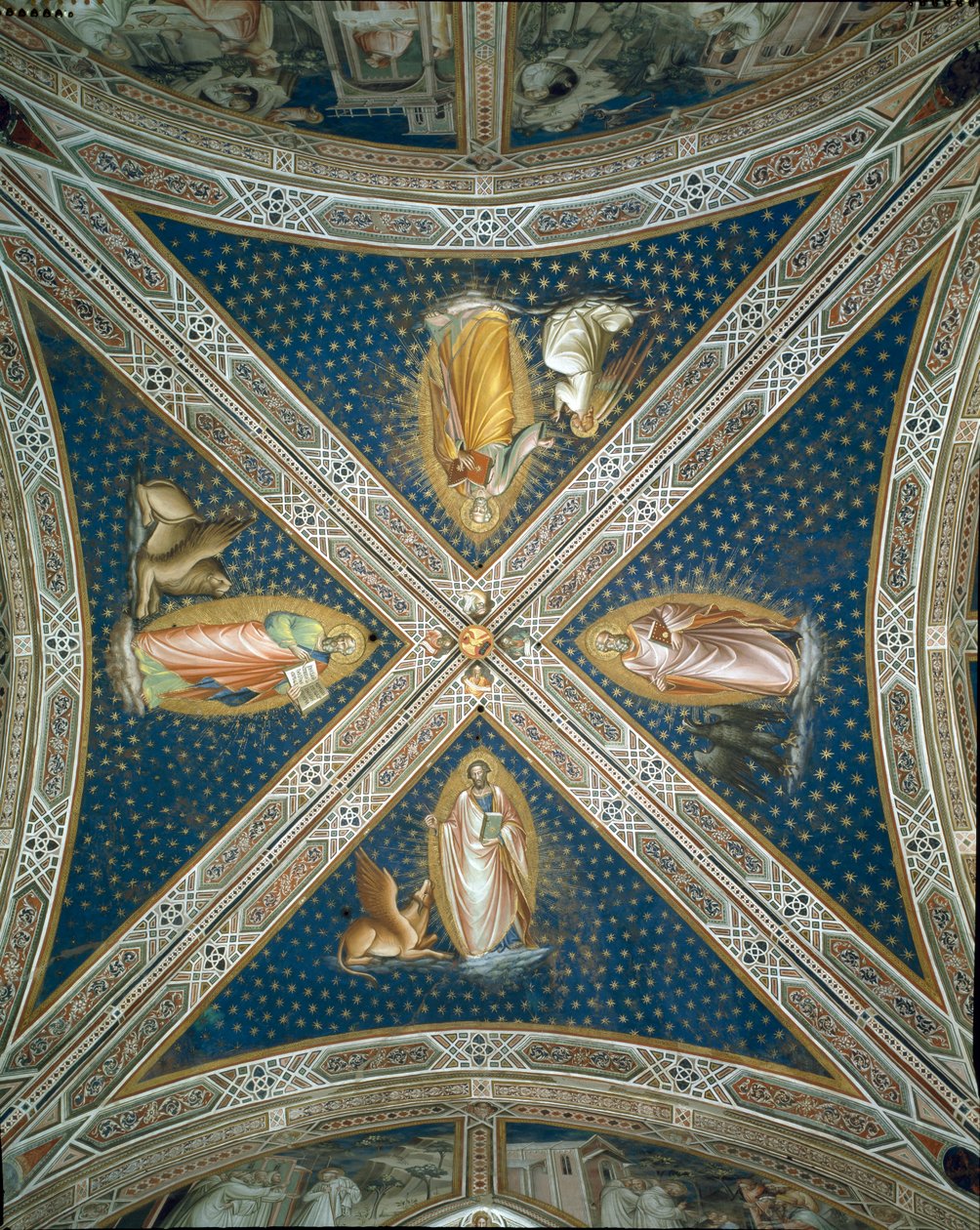Affreschi della Volta nella Sacrestia raffiguranti i Quattro Evangelisti, 1387 da Aretino Luca Spinello or Spinelli