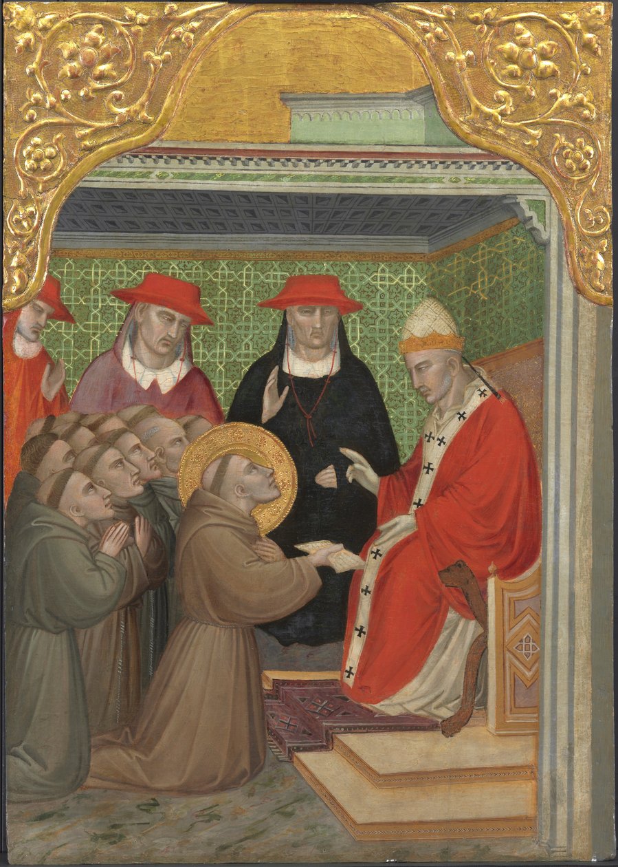 San Francesco davanti al Papa da Aretino Luca Spinello or Spinelli