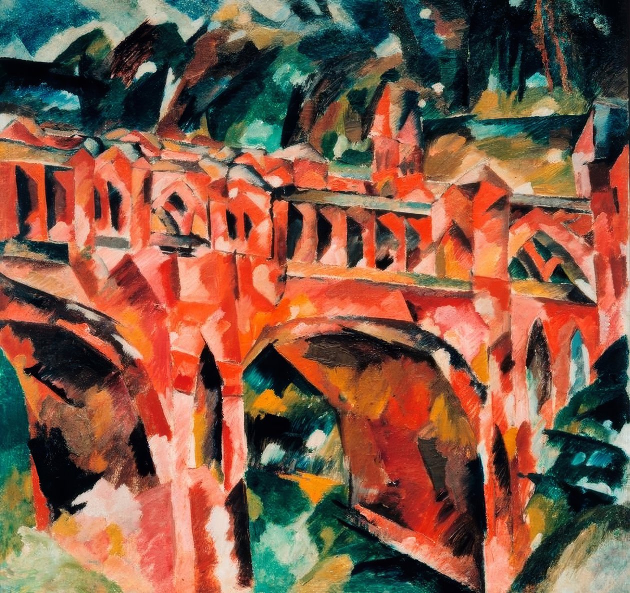 Ponte rosso a Zarizyno da Aristarch Wassiljewitsch Lentulow