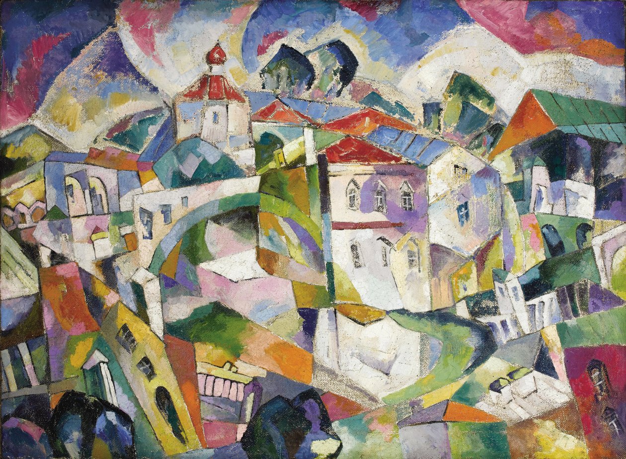 Paesaggio urbano cubista, 1910s da Aristarkh Vasilievic Lentulov