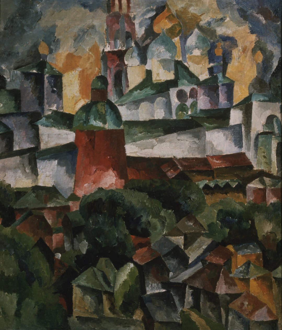 Paesaggio con il Monastero della Trinità-Sergio, 1920 da Aristarkh Vasilievic Lentulov