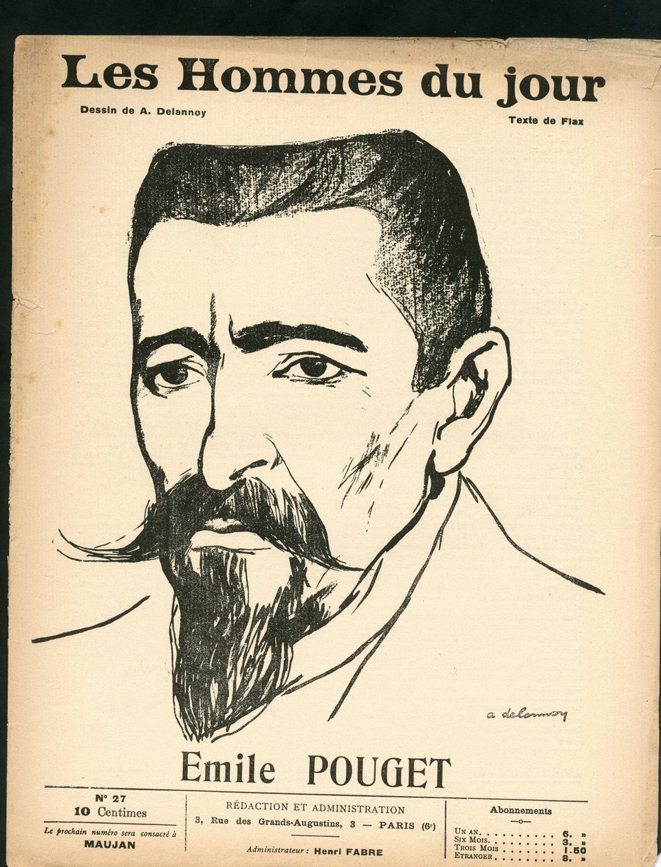 Copertina di The Men of the Day numero 27, 1 gennaio da Aristide Delannoy