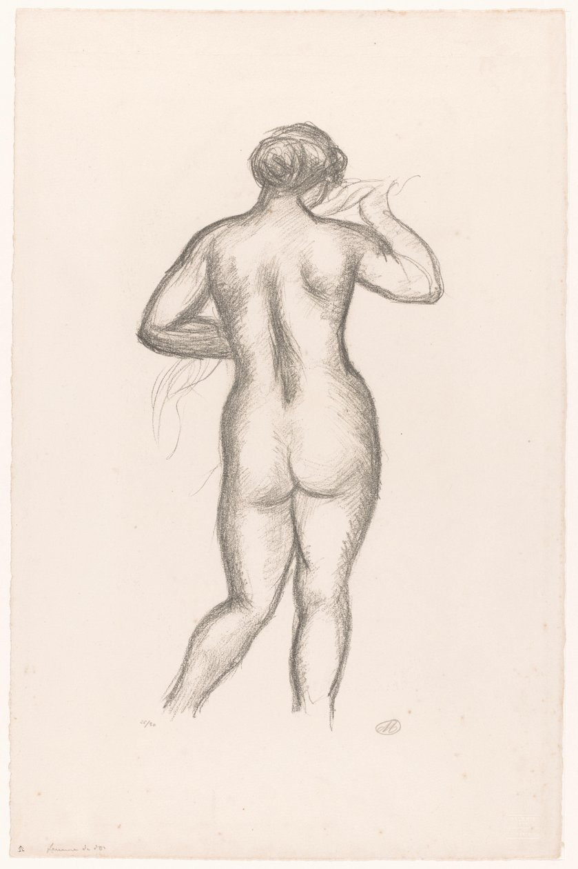 Nudo femminile visto di schiena da Aristide Maillol (signed by artist)
