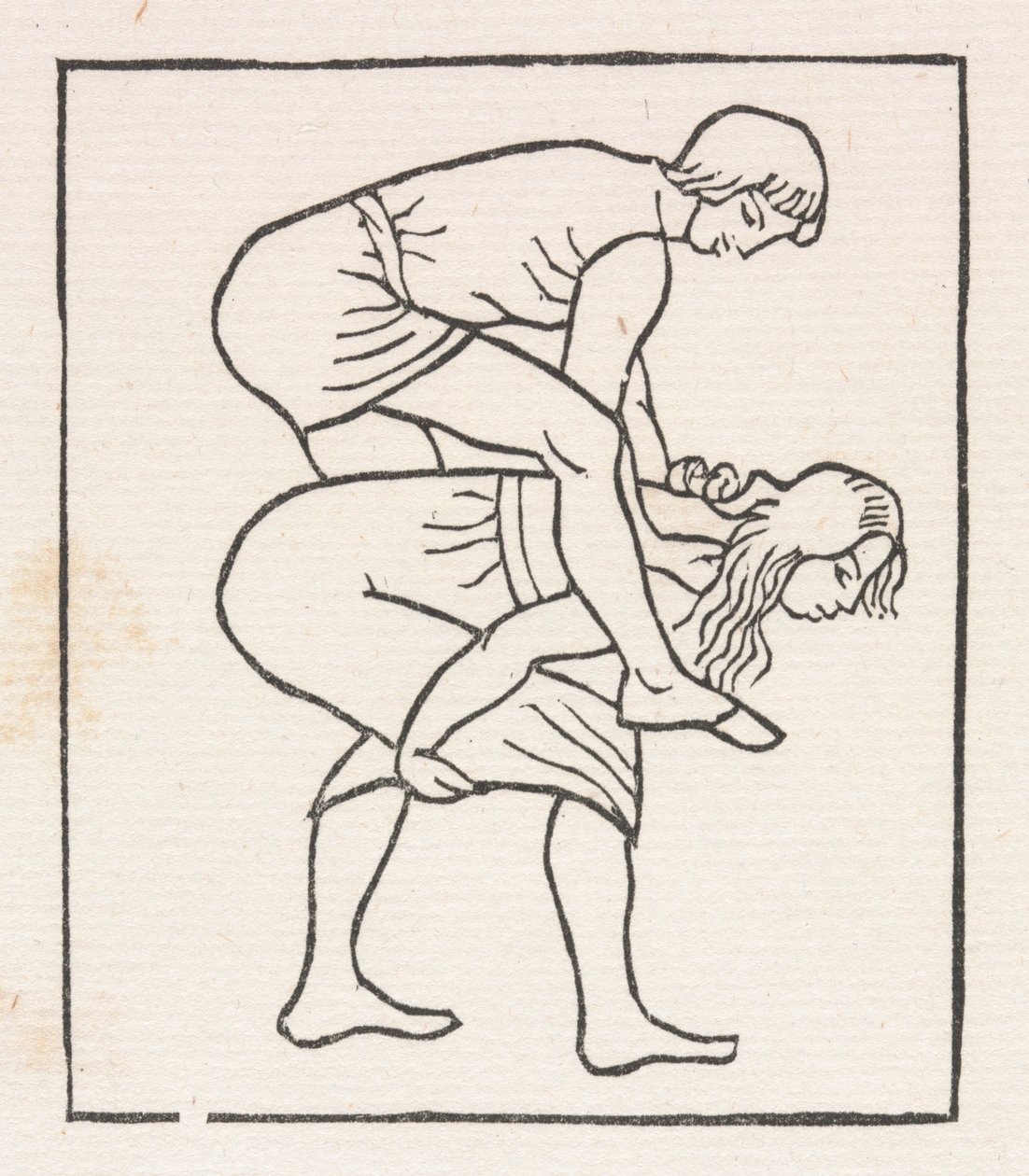 Daphnis e Chloe: Daphnis mette la mela nel grembo di Chloe da Aristide Maillol