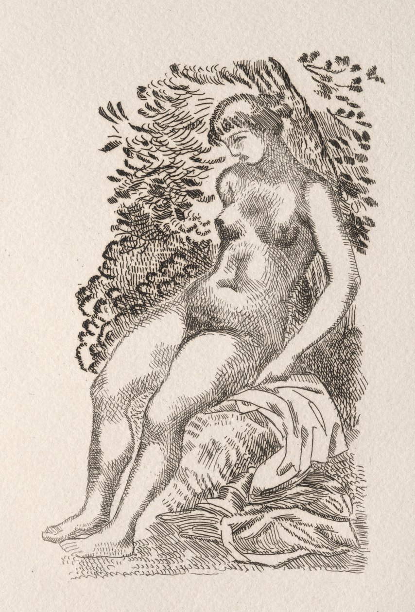 Illustrazione per una poesia di Pierre de Ronsard da Aristide Maillol
