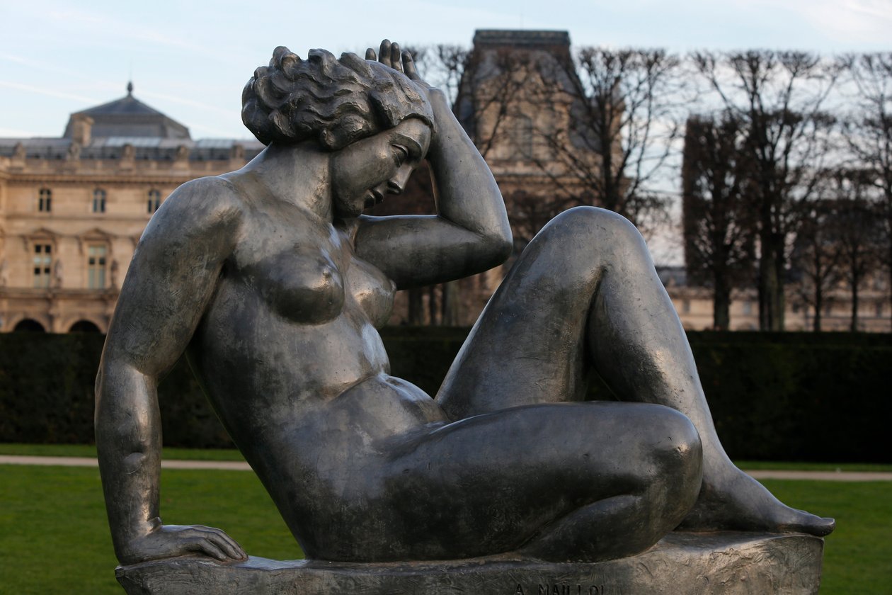 Jardin des Tuileries, Aristide Maillol, Montagne 1937 (piombo), Parigi, Francia (foto) da Aristide Maillol