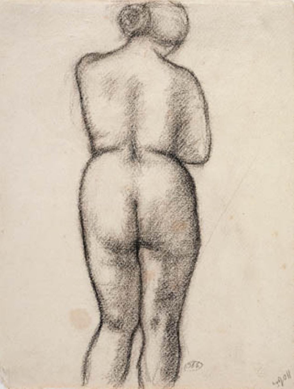 Modella femminile vista da dietro da Aristide Maillol