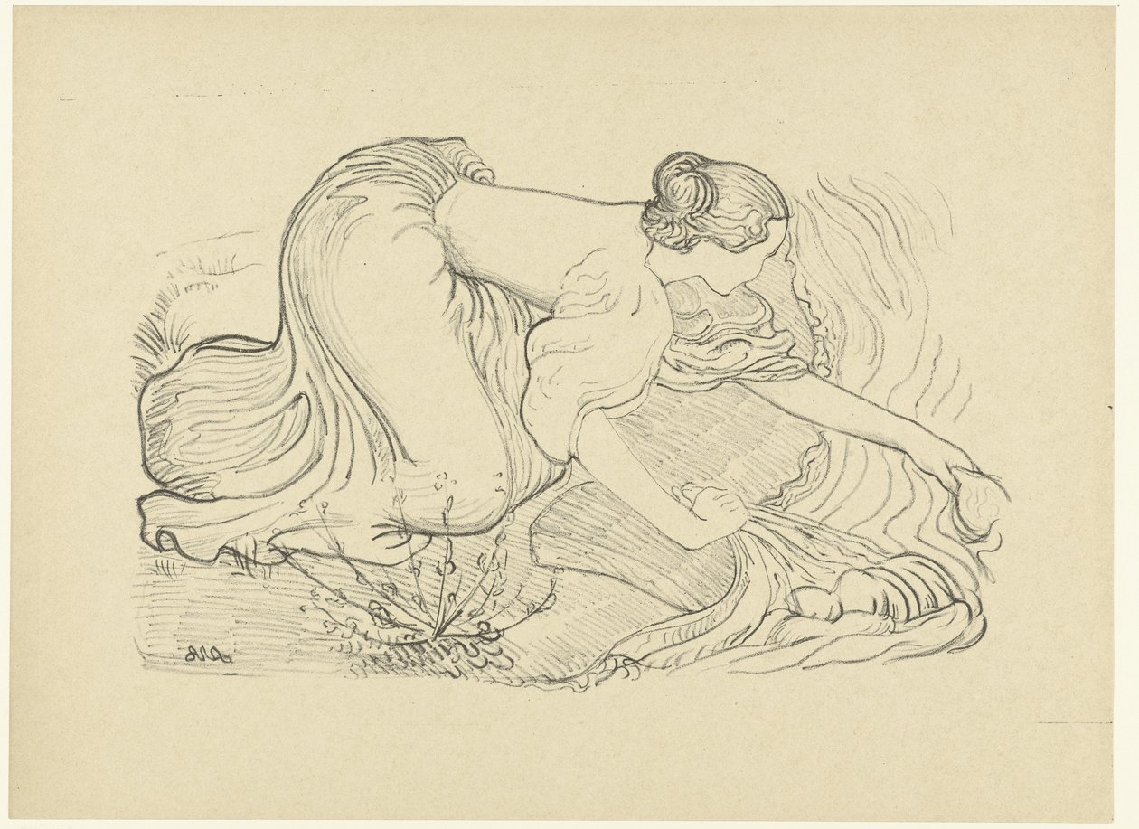 Lavandaia inginocchiata sulla riva da Aristide Maillol