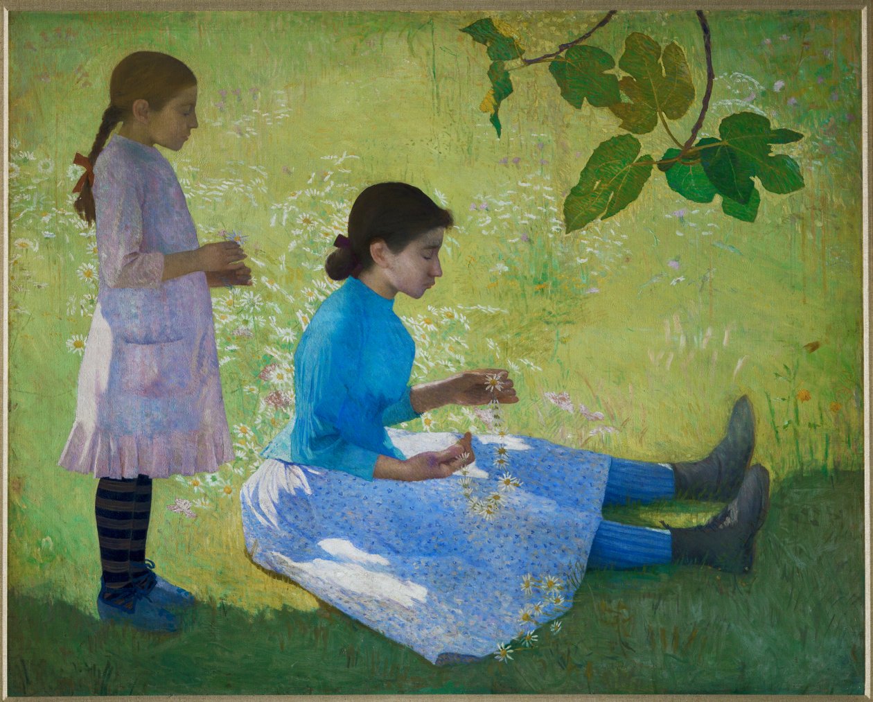 una corona di fiori (dipinto su tela) da Aristide Maillol