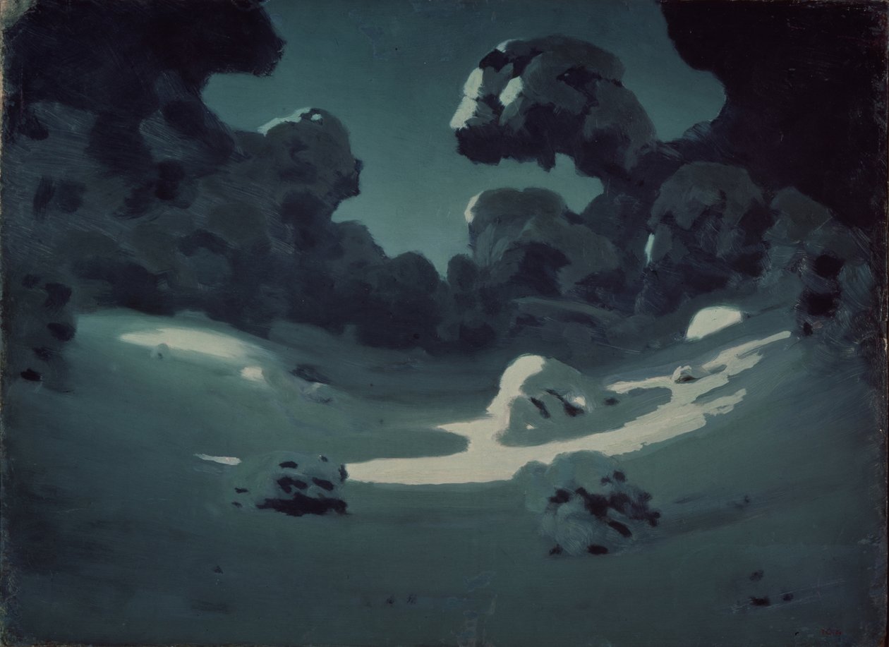 Macchie di luna nel bosco. Inverno, 1898-1908 da Arkhip Ivanovich Kuindzhi