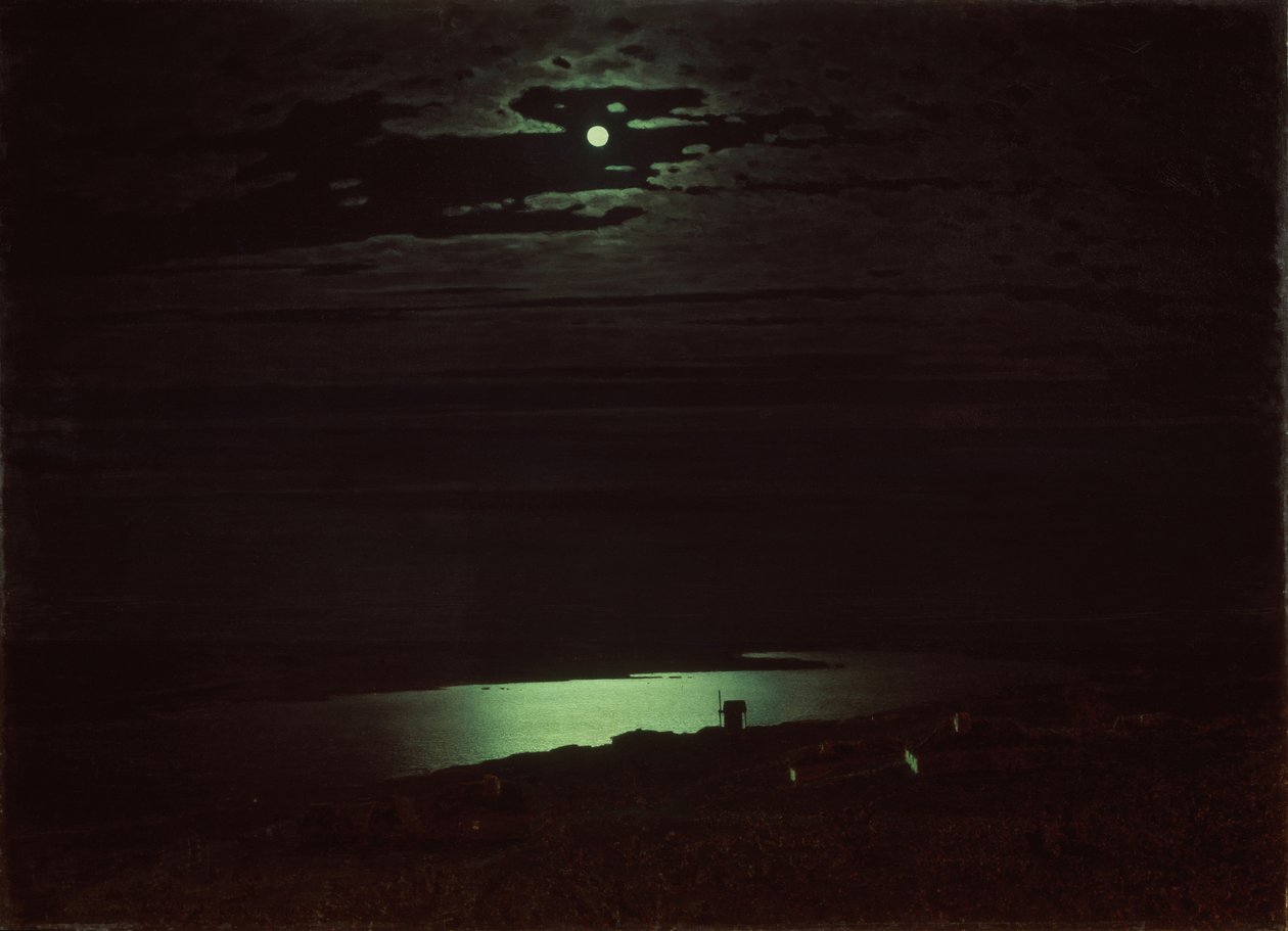 Notte al chiaro di luna sul Dniepr, 1880 da Arkhip Ivanovich Kuindzhi