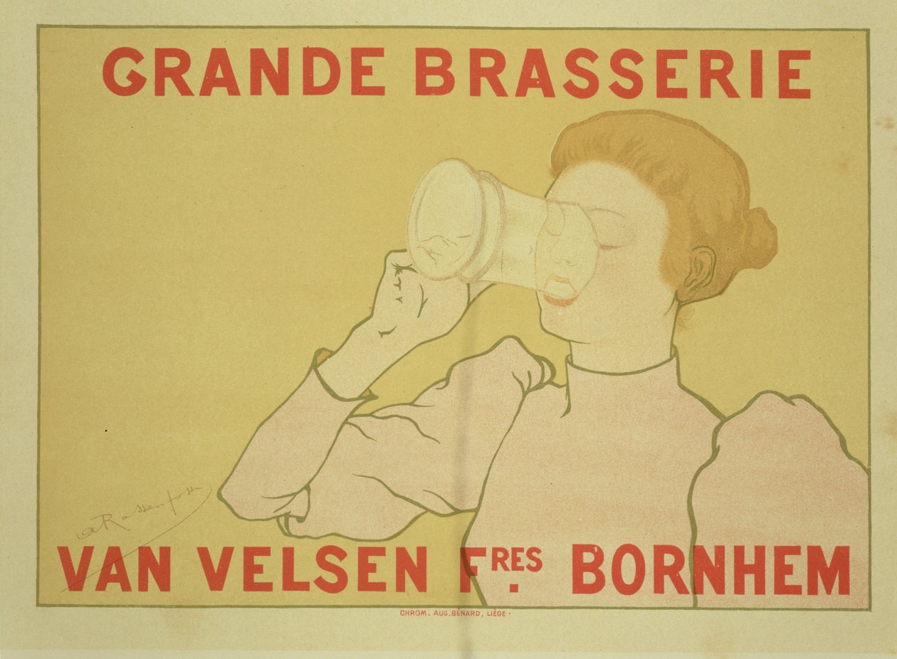 Riproduzione di un poster pubblicitario della 