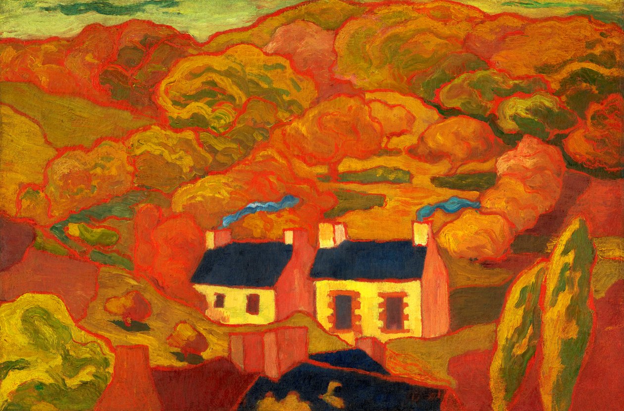 Due cottage con tetto di paglia da Armand Séguin