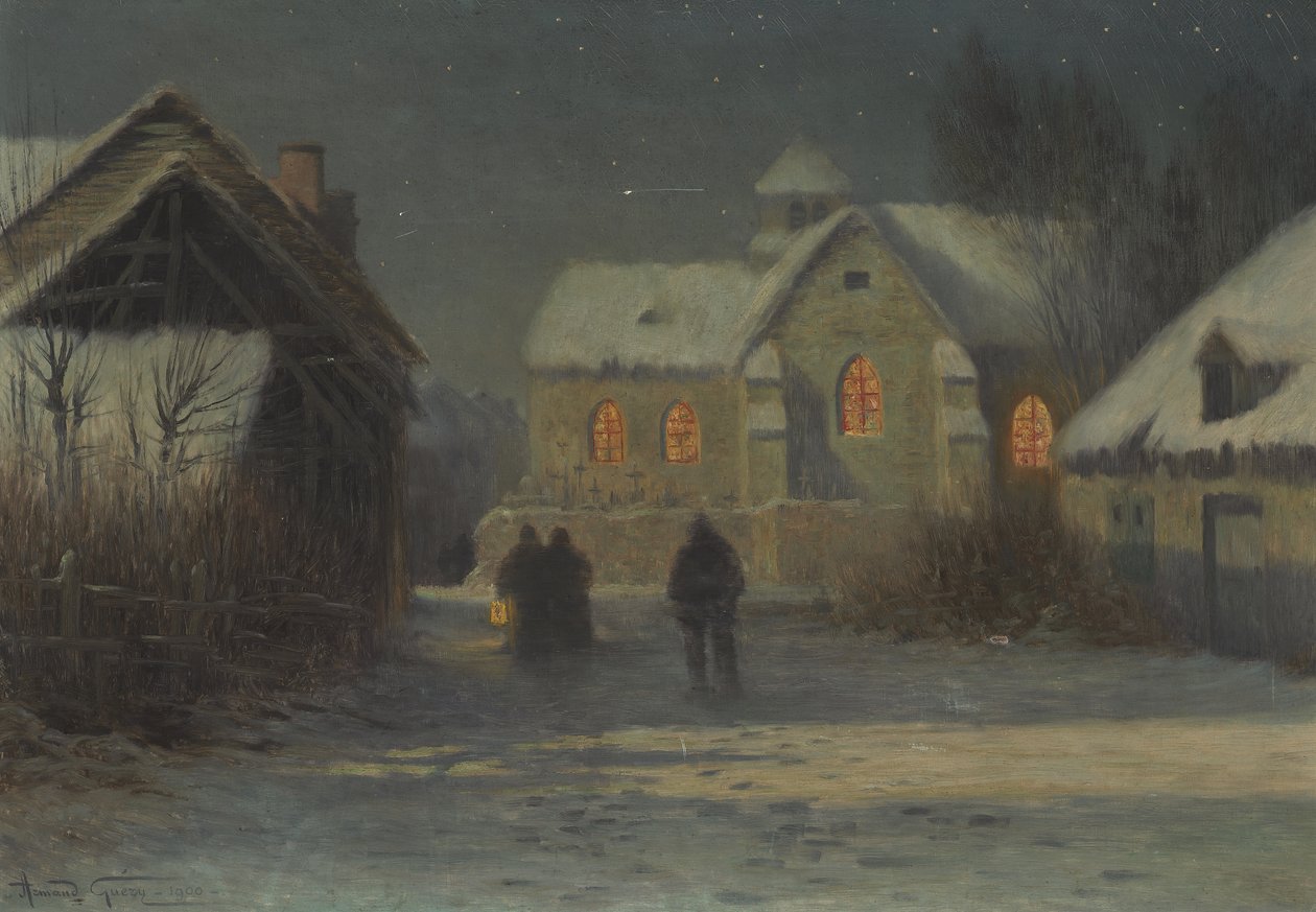 Messa di mezzanotte, notte di Natale a Bertincourt, Champagne da Armand Guery