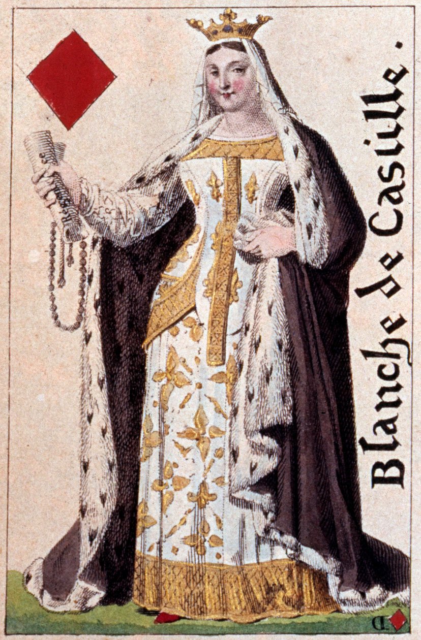 Rappresentazione della Regina Bianca di Castiglia (dettaglio) da Armand Gustave Houbigant