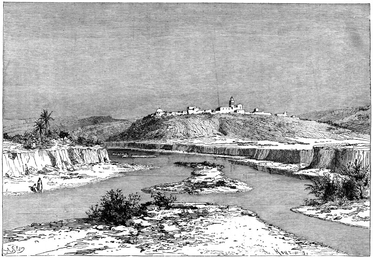 Il Mejerda a Slugia, sopra Mejez-el-Bad, c. 1890 da Armand Kohl