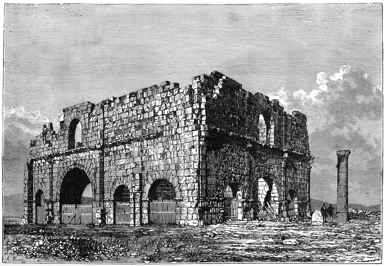 Le rovine del Pretorio, Lambaesis, Algeria, c1890 da Armand Kohl