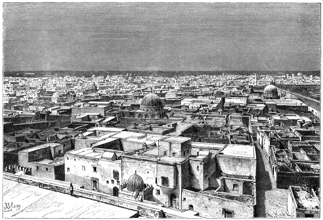 Veduta di Kairwan, Tunisia, c1890 da Armand Kohl