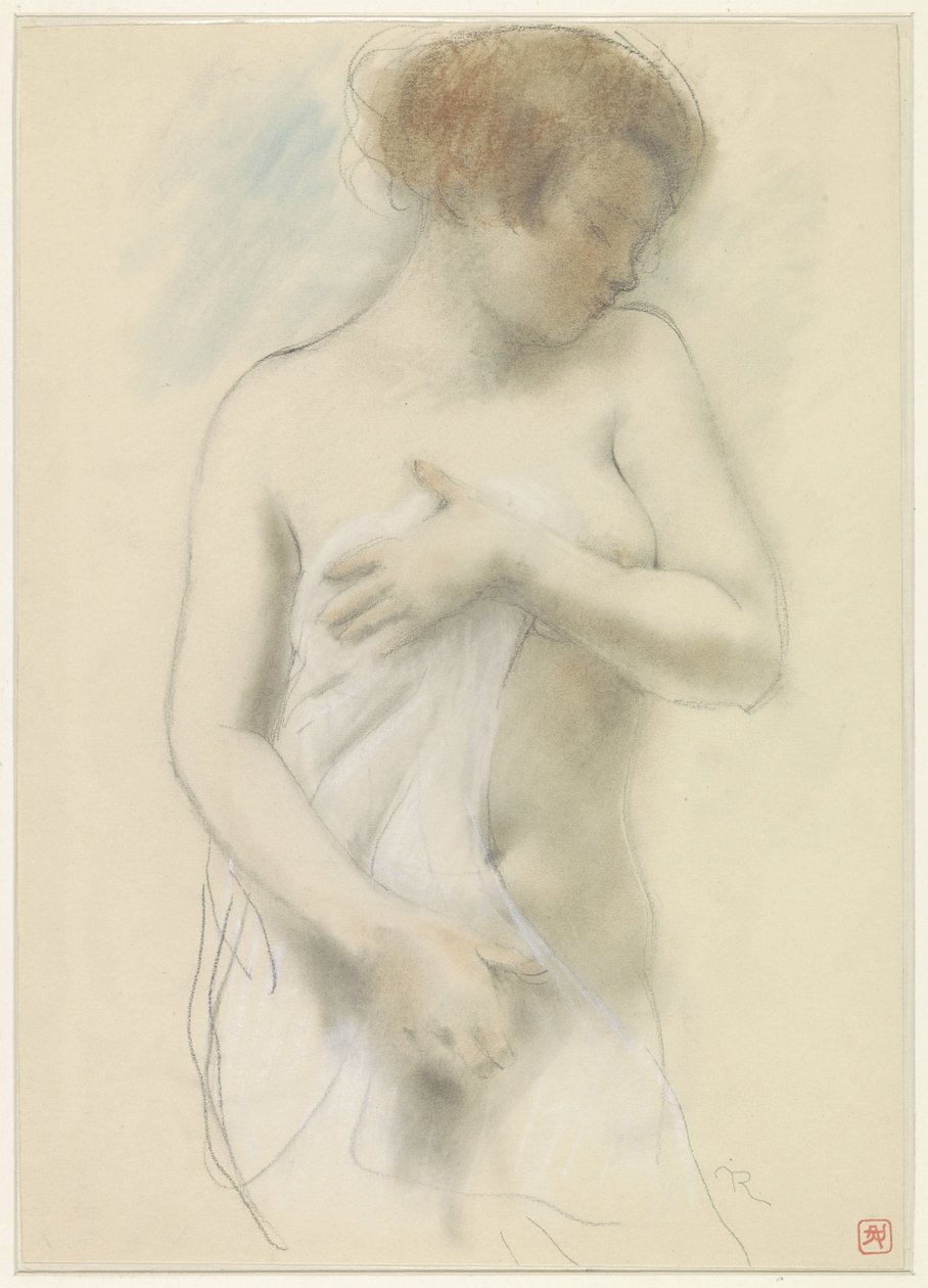 Donna nuda in piedi da Armand Rassenfosse