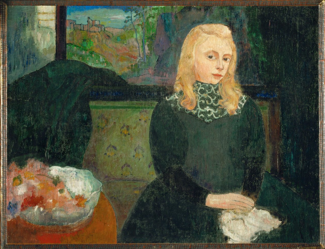 Gabrielle Vien da giovane (dipinto su tela) da Armand Seguin