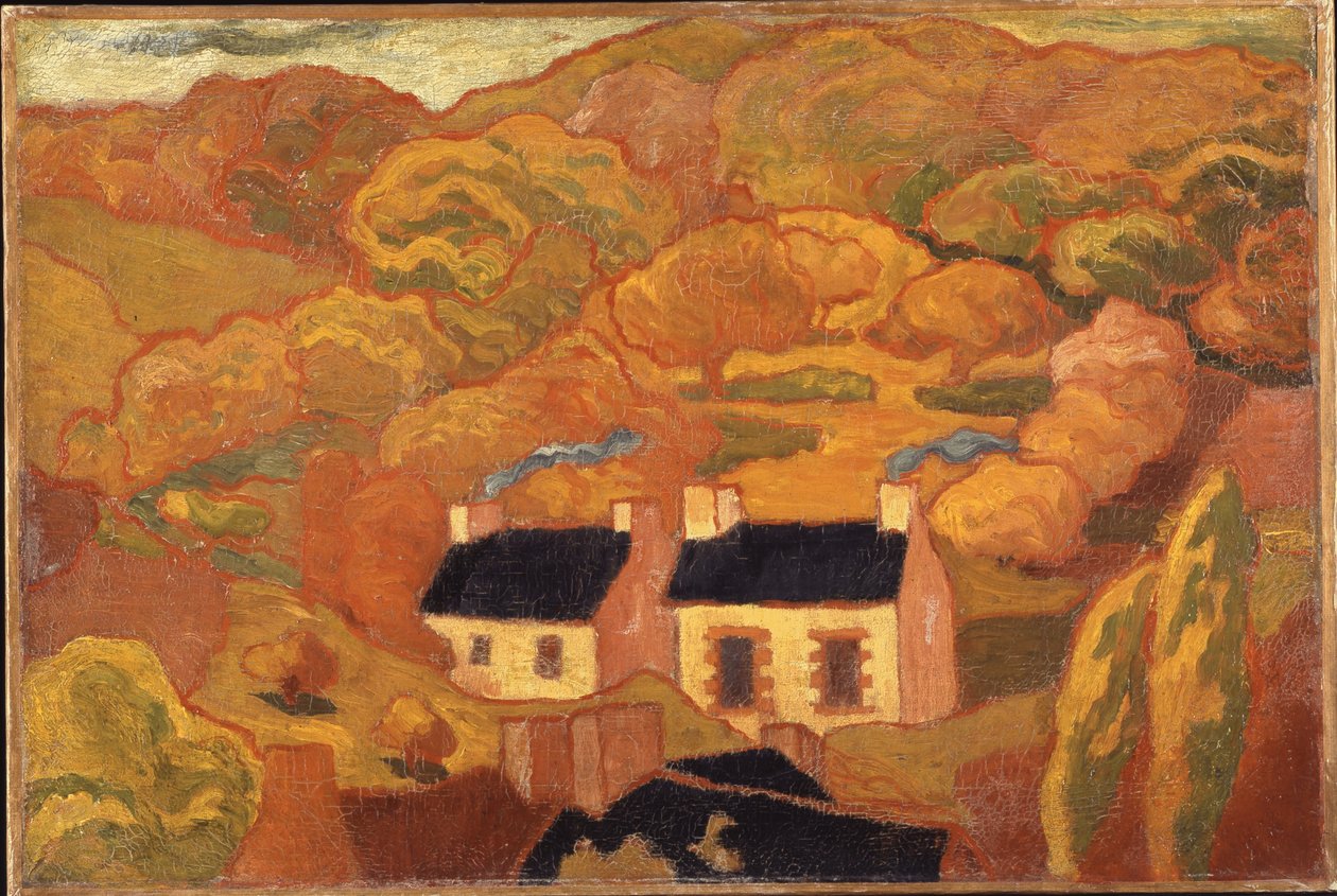 Due cottage con tetto di paglia (Les deux chaumières) c.1893-94 da Armand Séguin