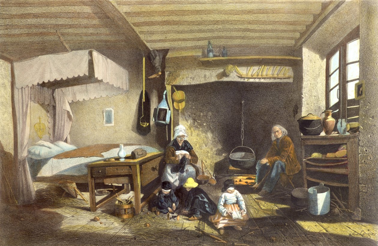 Interno di una casa a Royat | Armand Theophile Cassagne