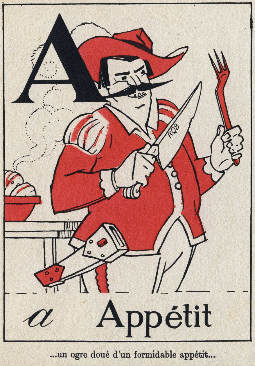 Lettera A: "Appetit", in L