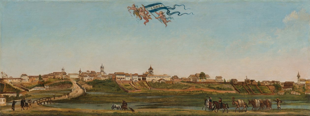 Veduta panoramica di São Paulo, 1821 da Arnaud Julien Pallière