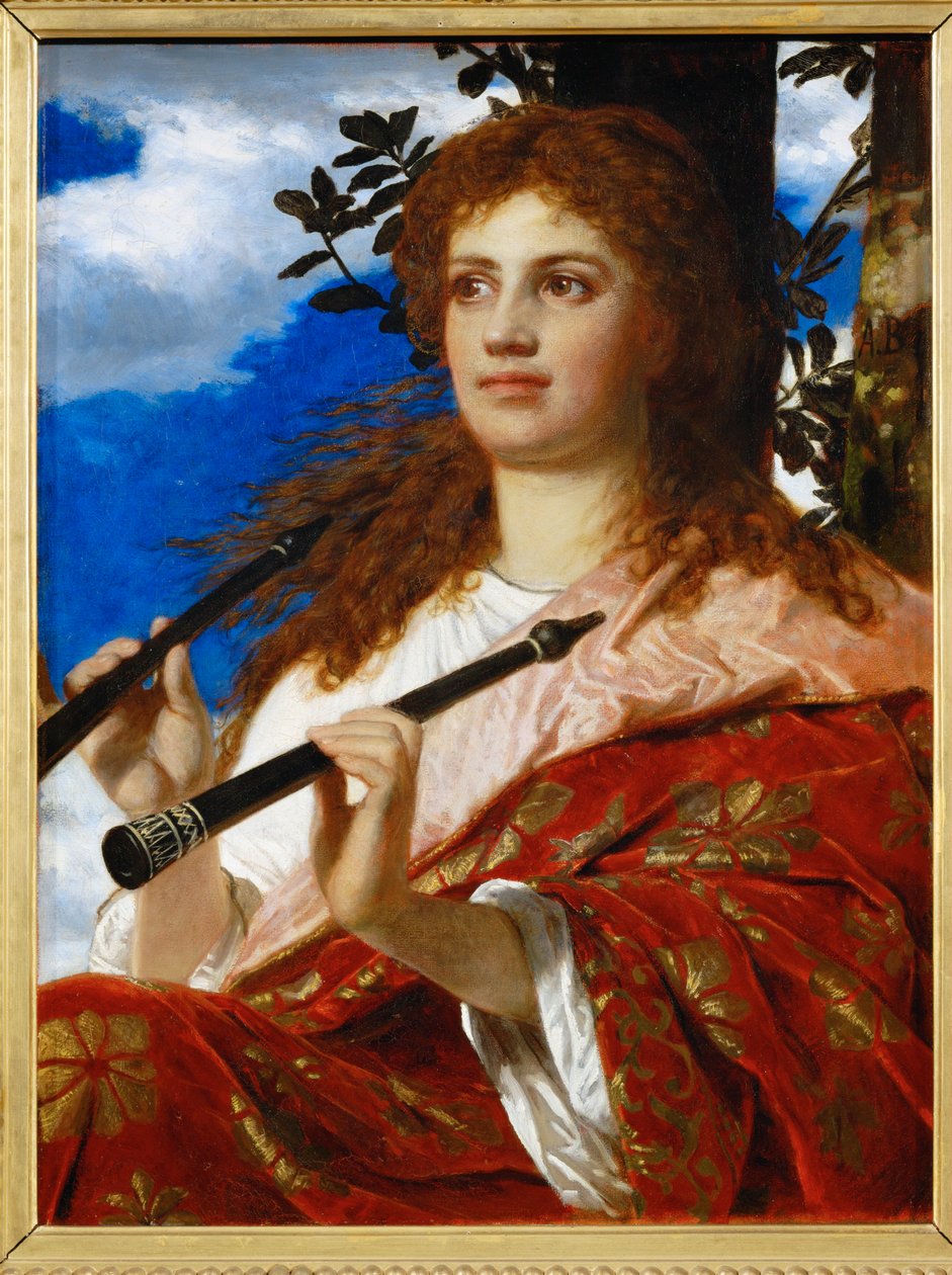 Die Muse des Anakreon - La musa di Anakreon ... (dipinto su tela) da Arnold Böcklin