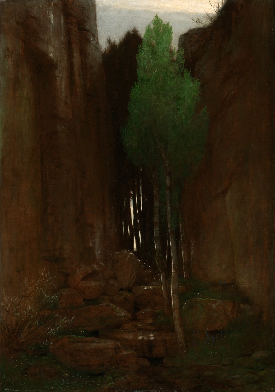 Una sorgente in una stretta gola da Arnold Böcklin
