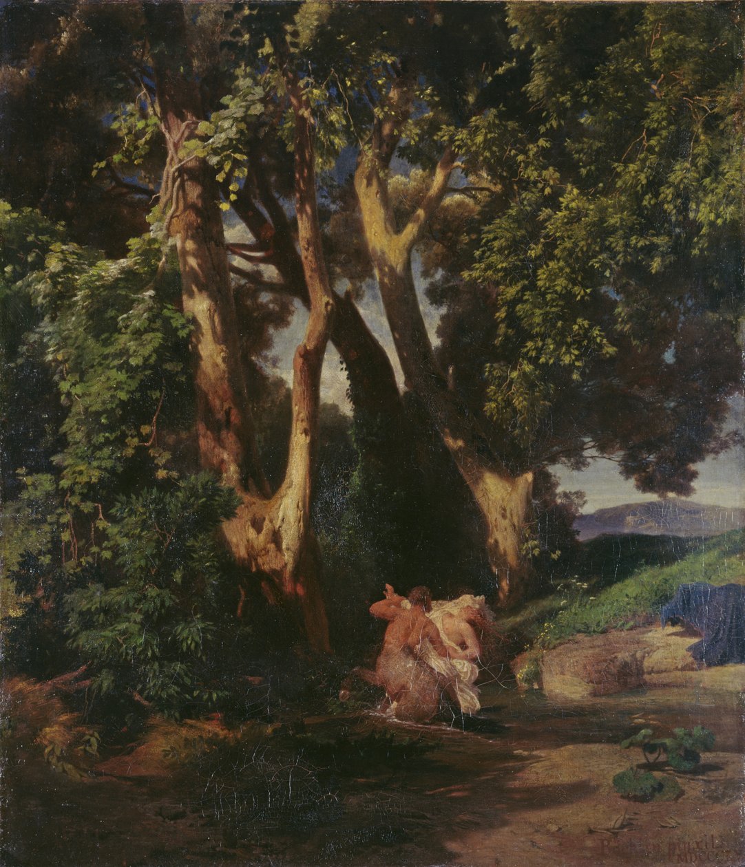 Bordo del bosco con centauro e ninfa da Arnold Böcklin