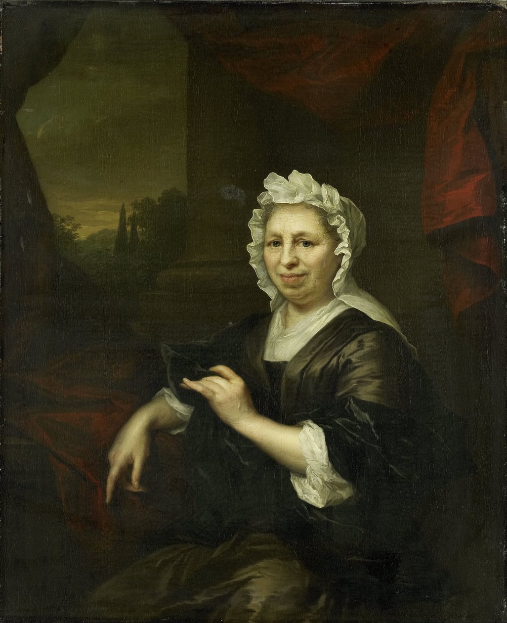 Brechje Hooft (1640-1721). Vedova di Harmen van de Poll da Arnold Boonen (attributed to)