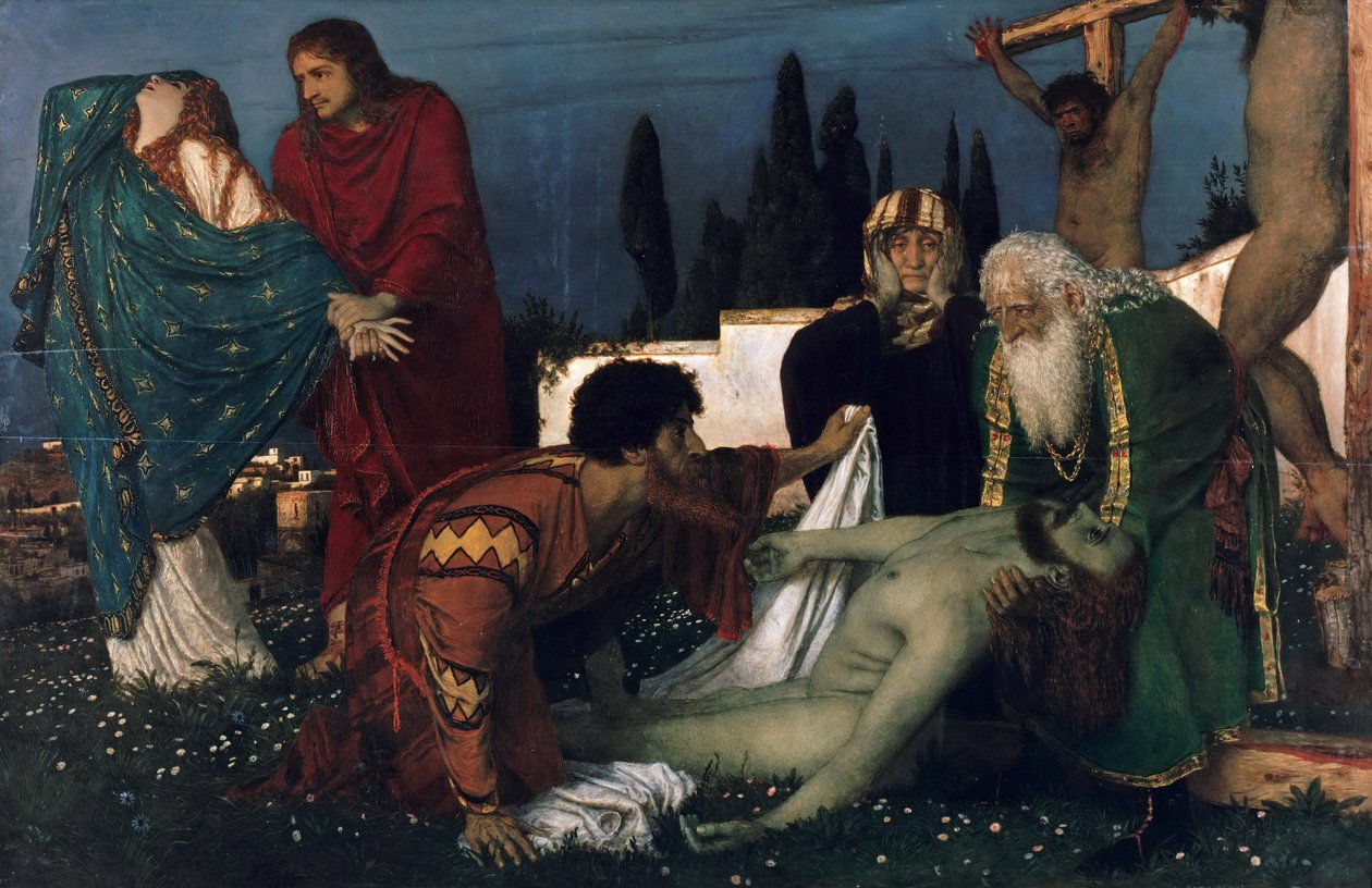 Tedesco: Beweinung unter dem Kreuz La deposizione






















" da Arnold Böcklin