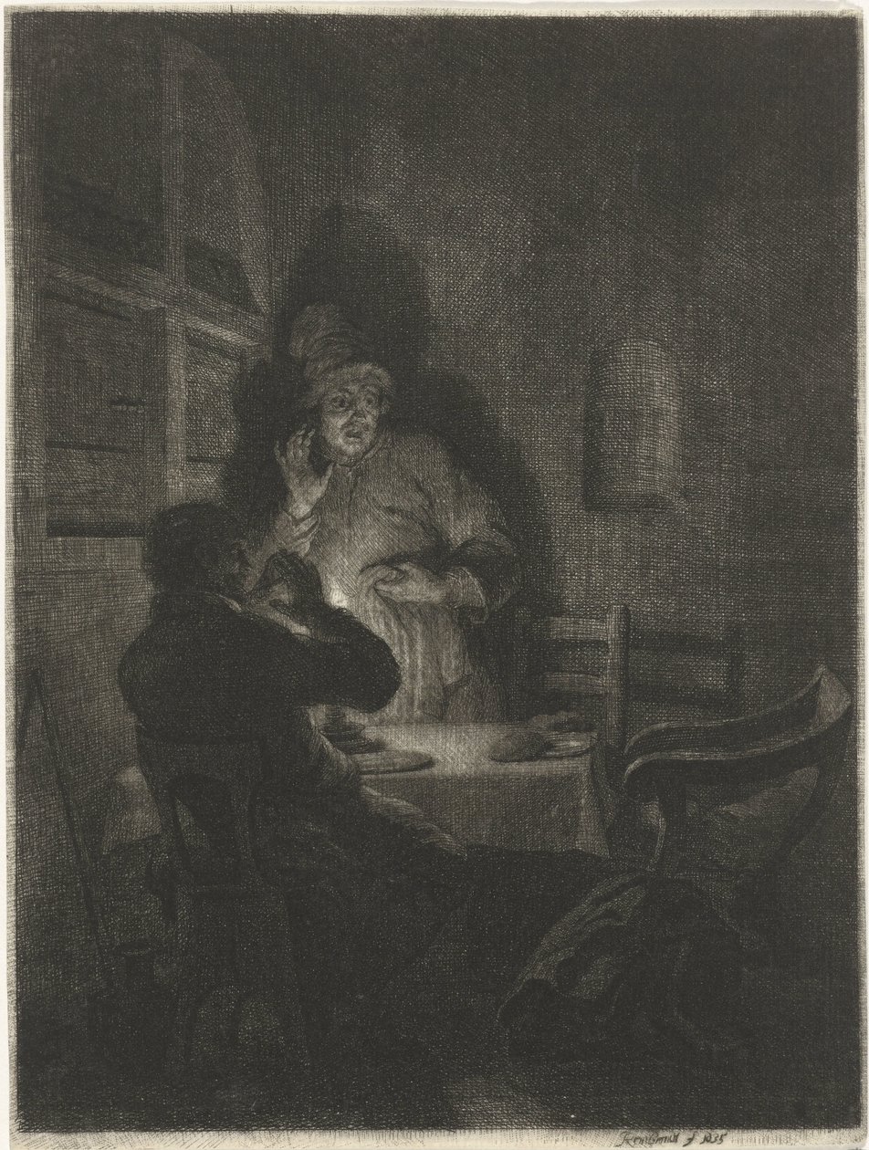 Pasto a Emmaus da Arnold Houbraken