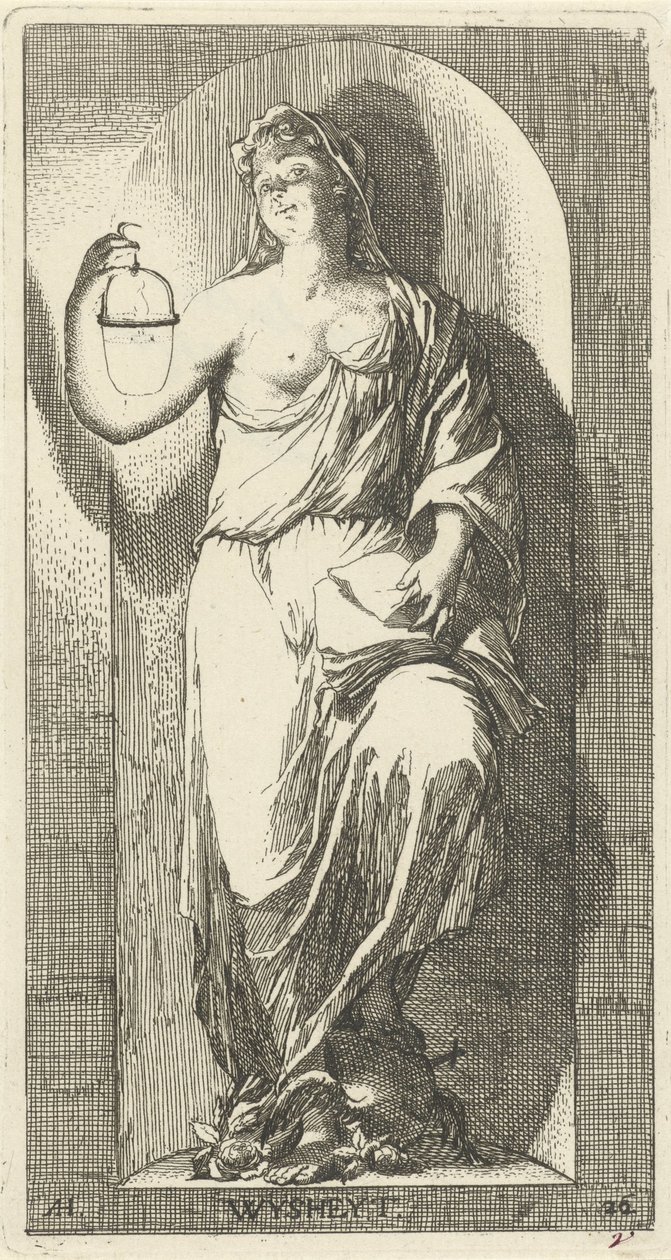 Personificazione della saggezza da Arnold Houbraken