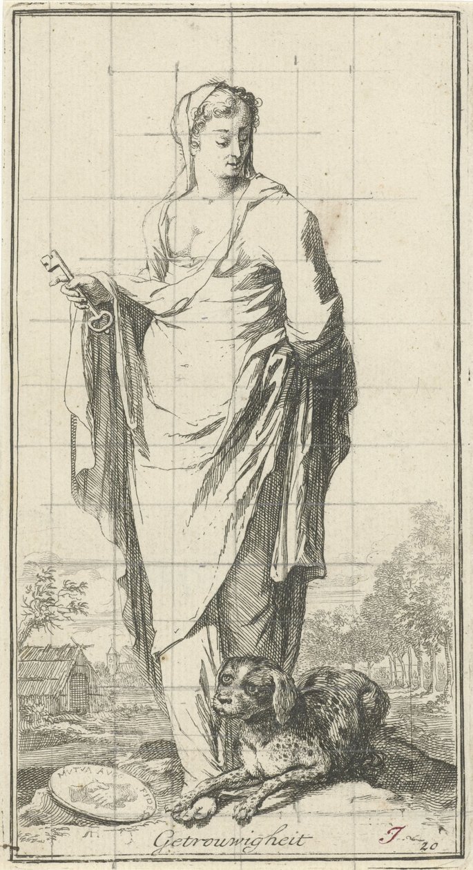 Personificazione della fedeltà da Arnold Houbraken