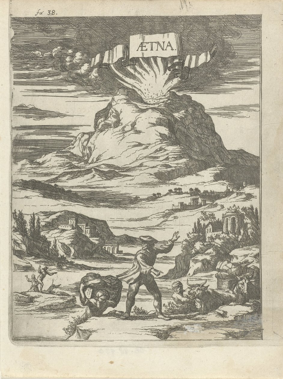 Eruzione vulcanica da Arnold Houbraken
