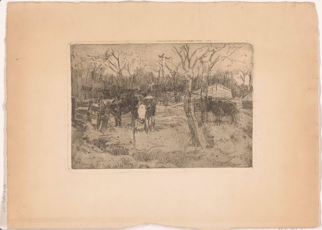 Prato con alberi e mucche da Arnold Koning