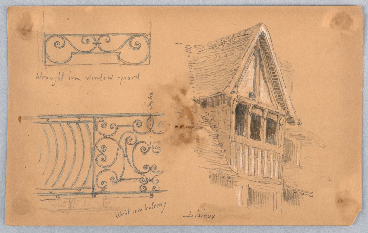 Dettagli architettonici a Lisieux da Arnold William Brunner