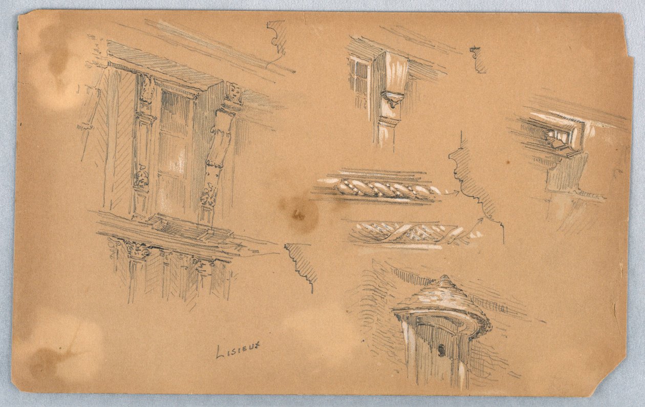 Dettagli architettonici a Lisieux da Arnold William Brunner