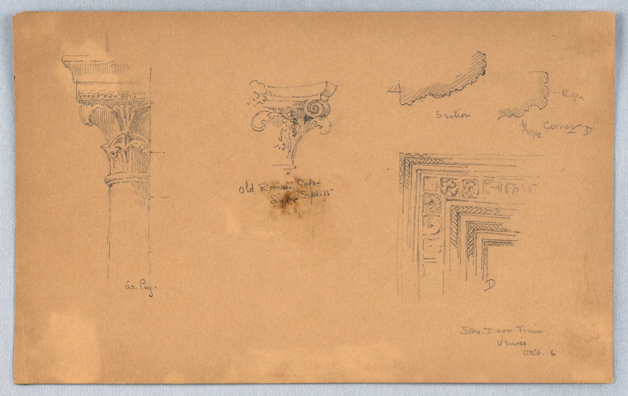 Dettagli Architettonici a Venezia da Arnold William Brunner