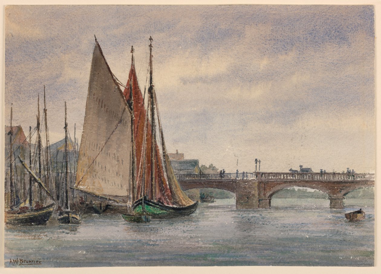 Barche a Trouville da Arnold William Brunner