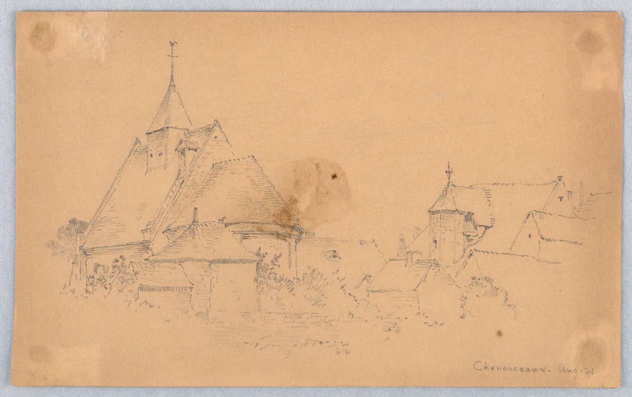 Schizzo di Chenonceaux da Arnold William Brunner