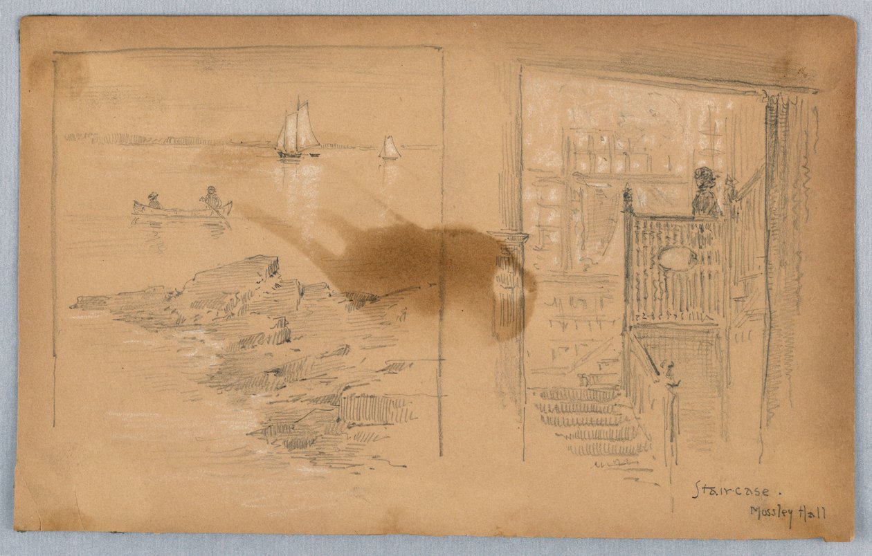Schizzo di paesaggio e scala da Arnold William Brunner