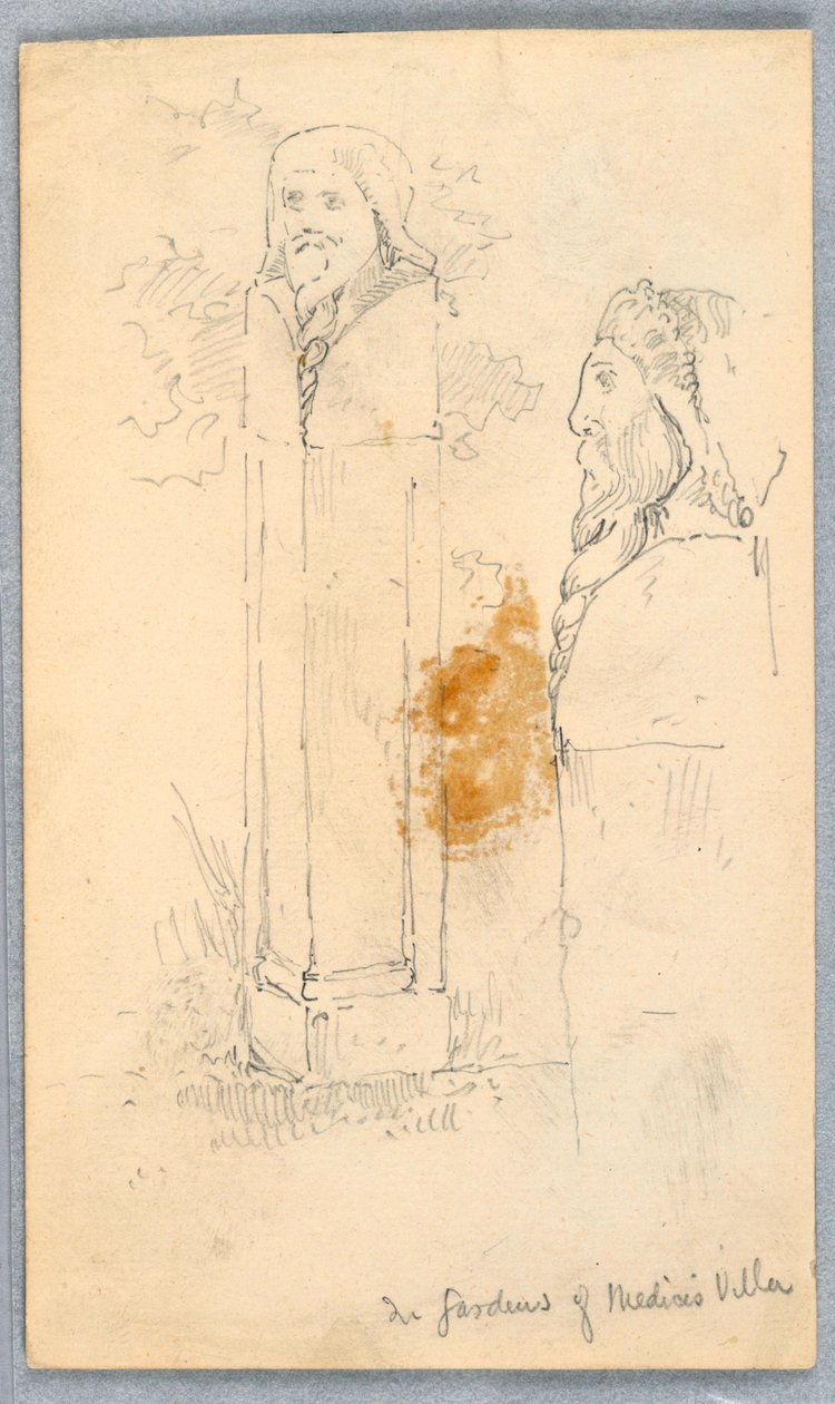 Schizzi di busti in pietra da Arnold William Brunner