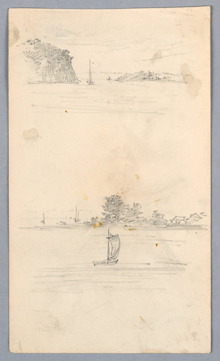 Due schizzi di barche a vela da Arnold William Brunner
