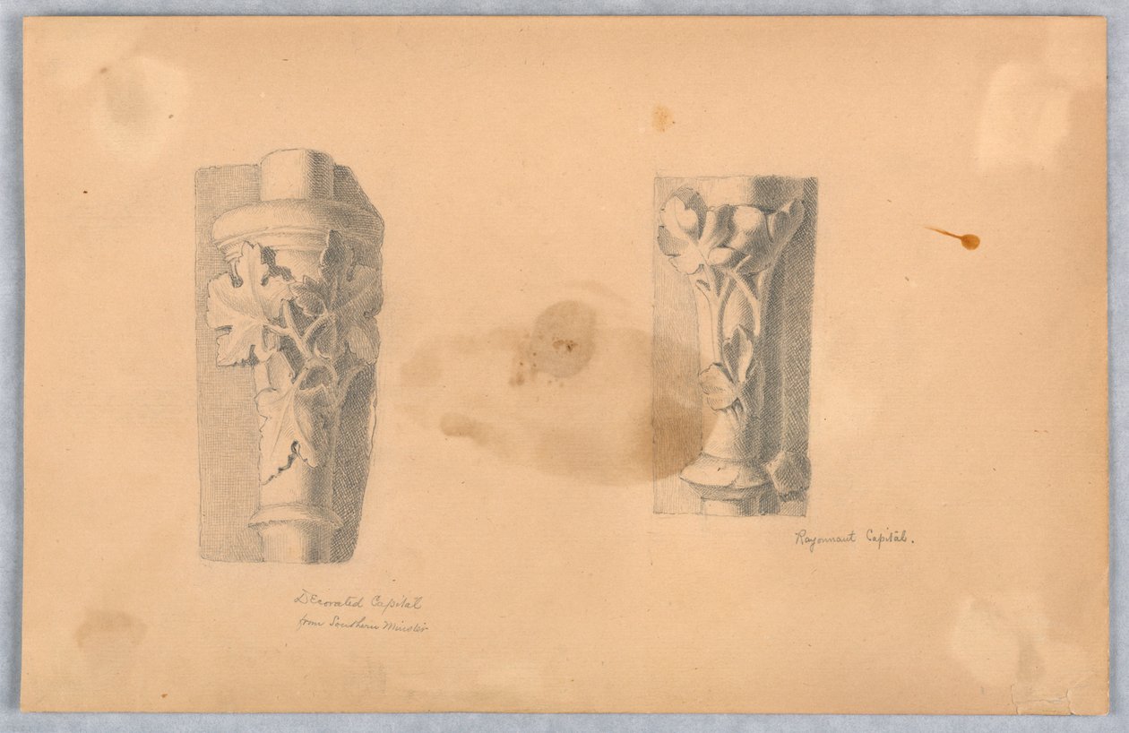 Due studi di capitelli da Arnold William Brunner