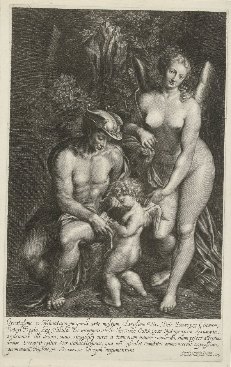 Mercurio e Venere istruiscono Amore da Arnold de Jode