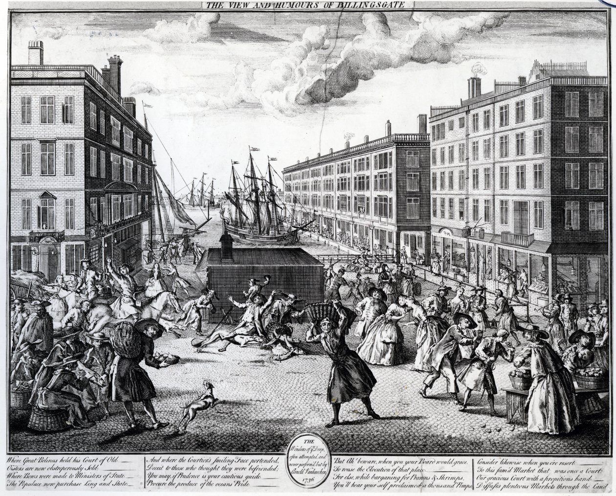 La Vista e gli Umori di Billingsgate, 1736 da Arnold van Haecken